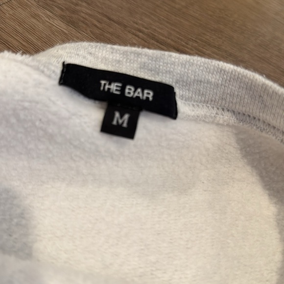 The Bar Varsity Sweatshirt Grey with White Lettering Medium - Picture 7 of 7